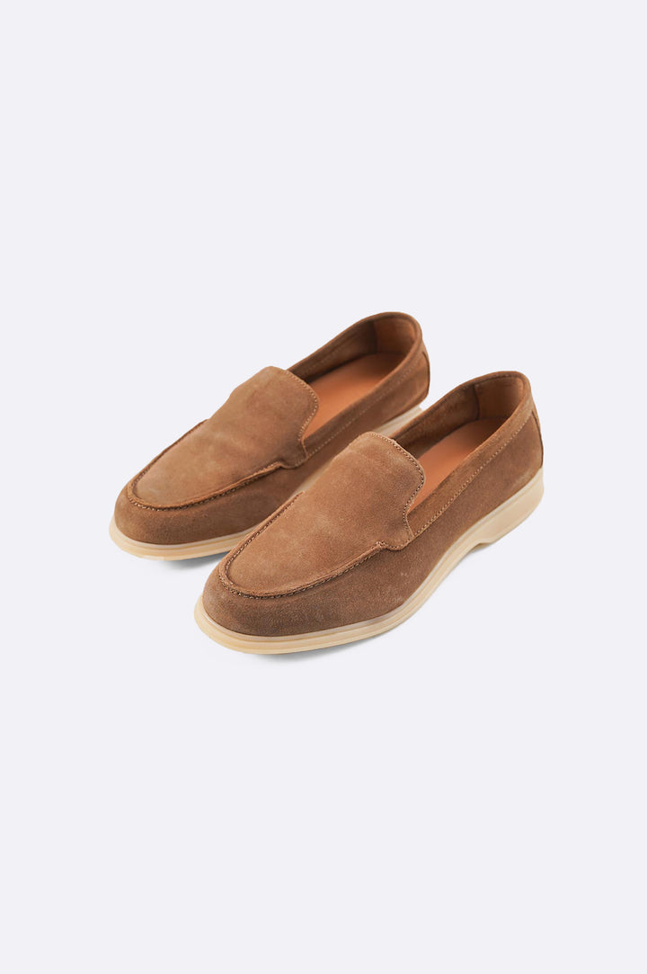 CAMEL COMFORTABLE LEATHER LOAFERS