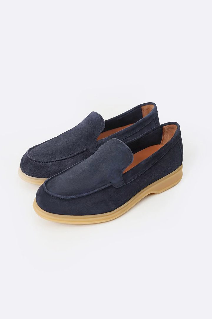 NAVY SLIP ON LOAFERS