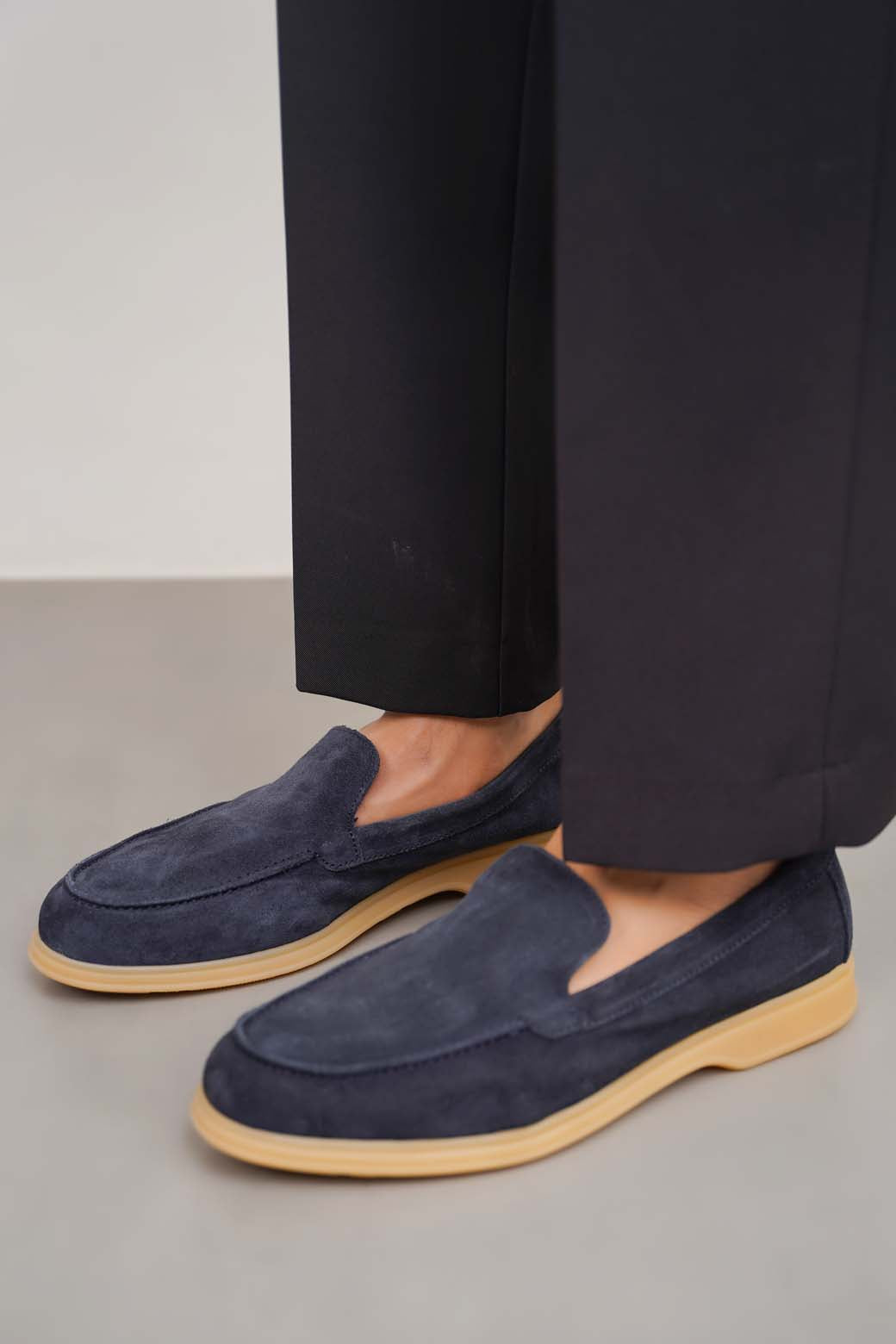 NAVY SLIP ON LOAFERS