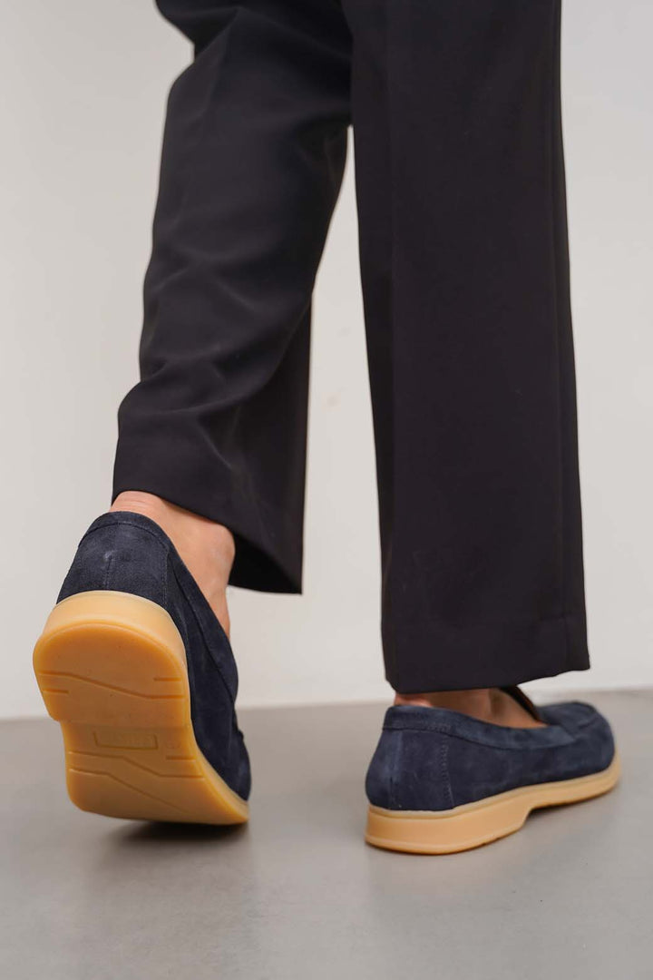 NAVY SLIP ON LOAFERS