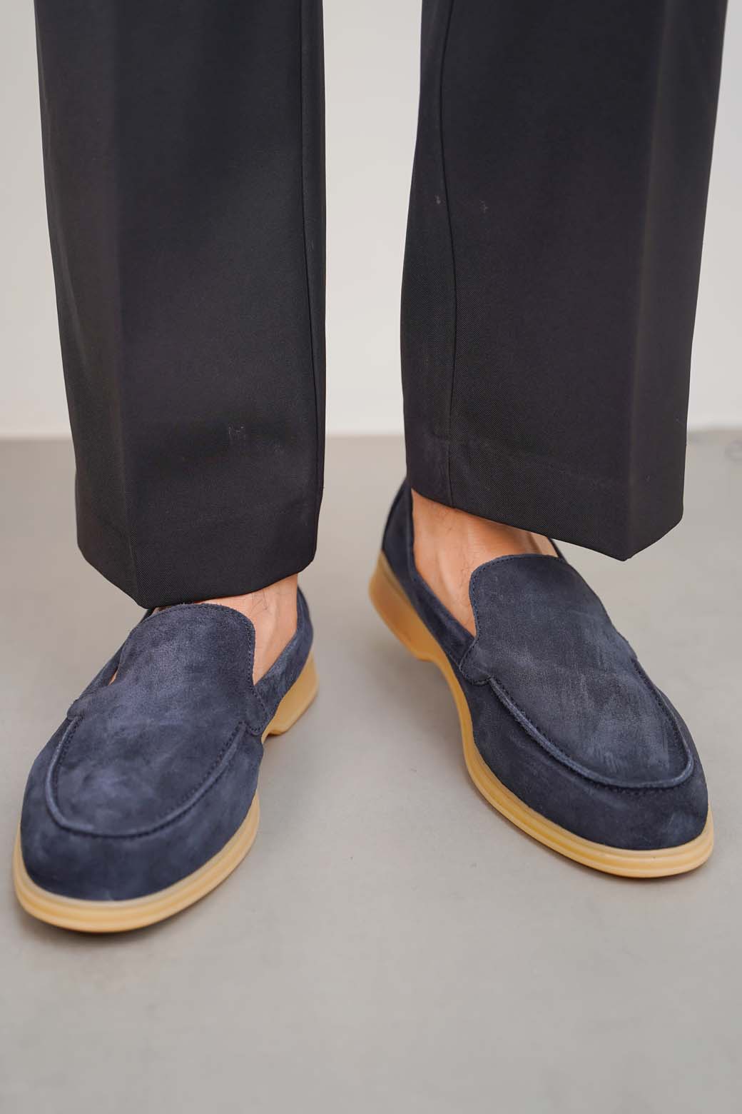 NAVY SLIP ON LOAFERS
