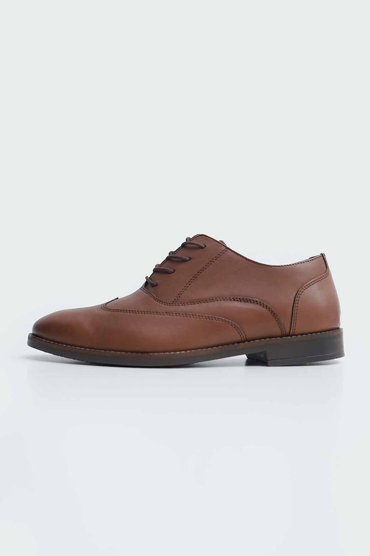 BROWN WING TIP LEATHER SHOES