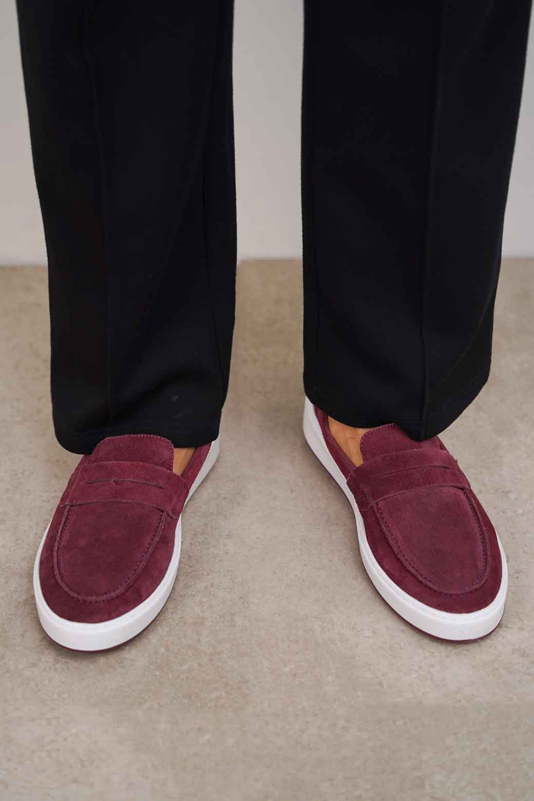 BURGUNDY PENNY LOAFERS