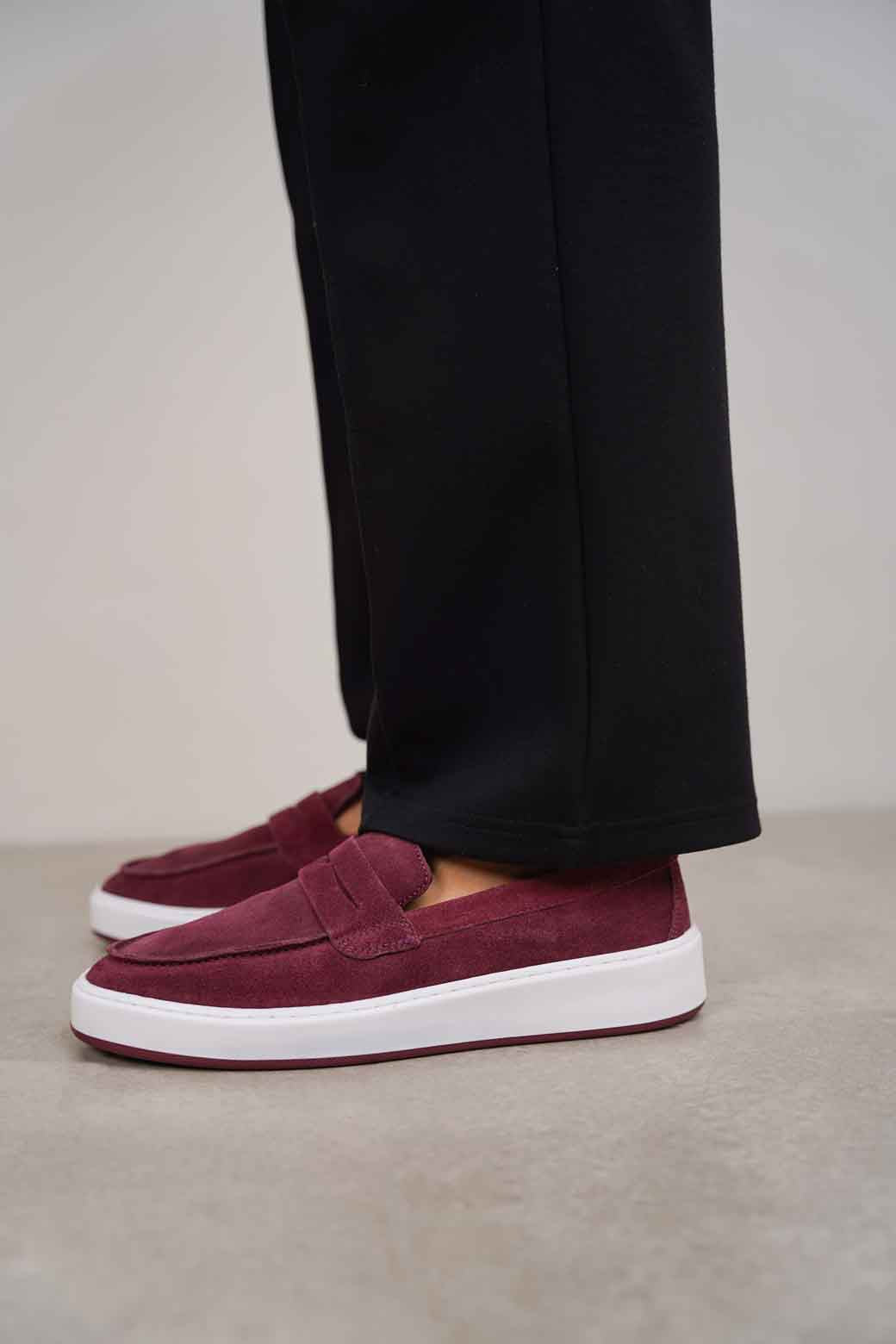 BURGUNDY PENNY LOAFERS