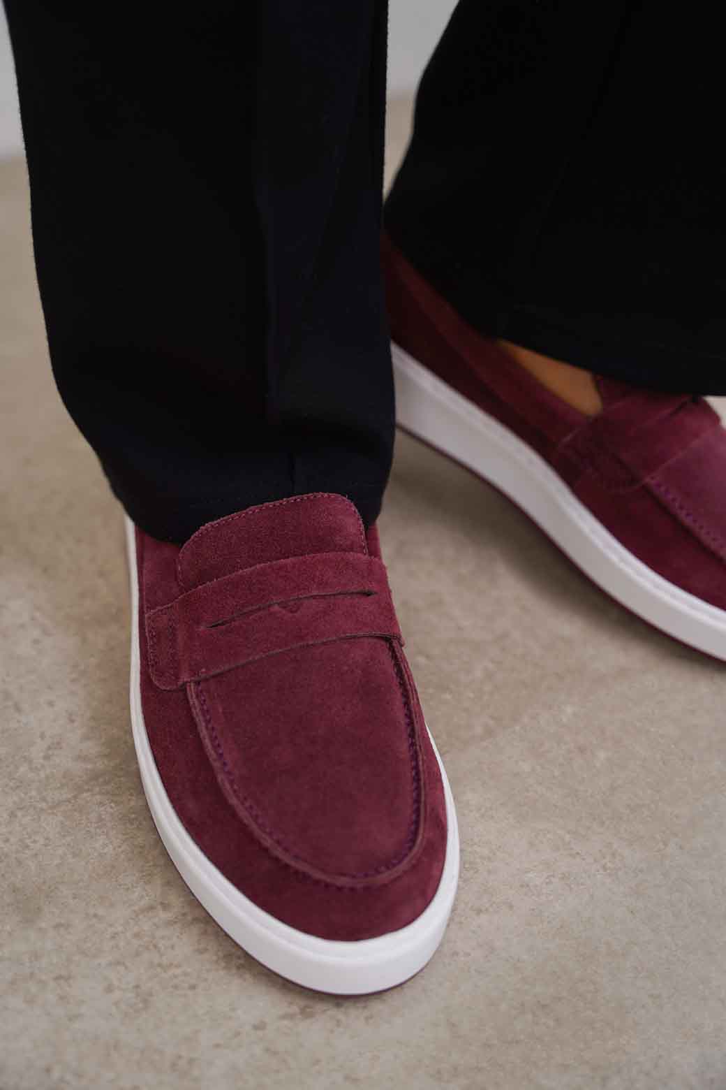 BURGUNDY PENNY LOAFERS