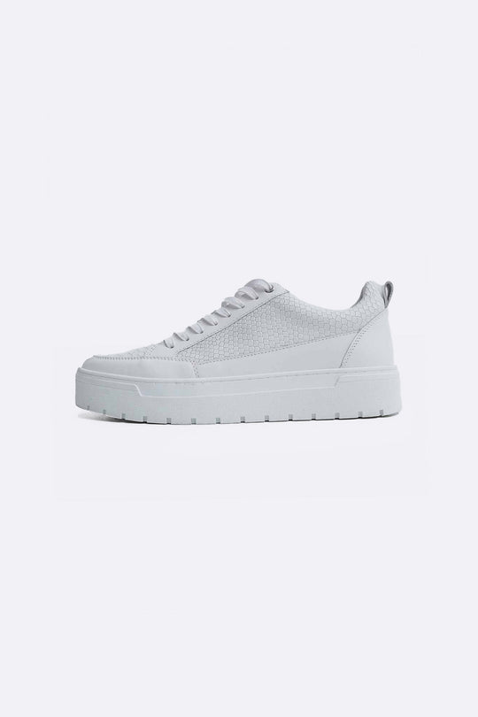 TEXTURED LEATHER SNEAKERS