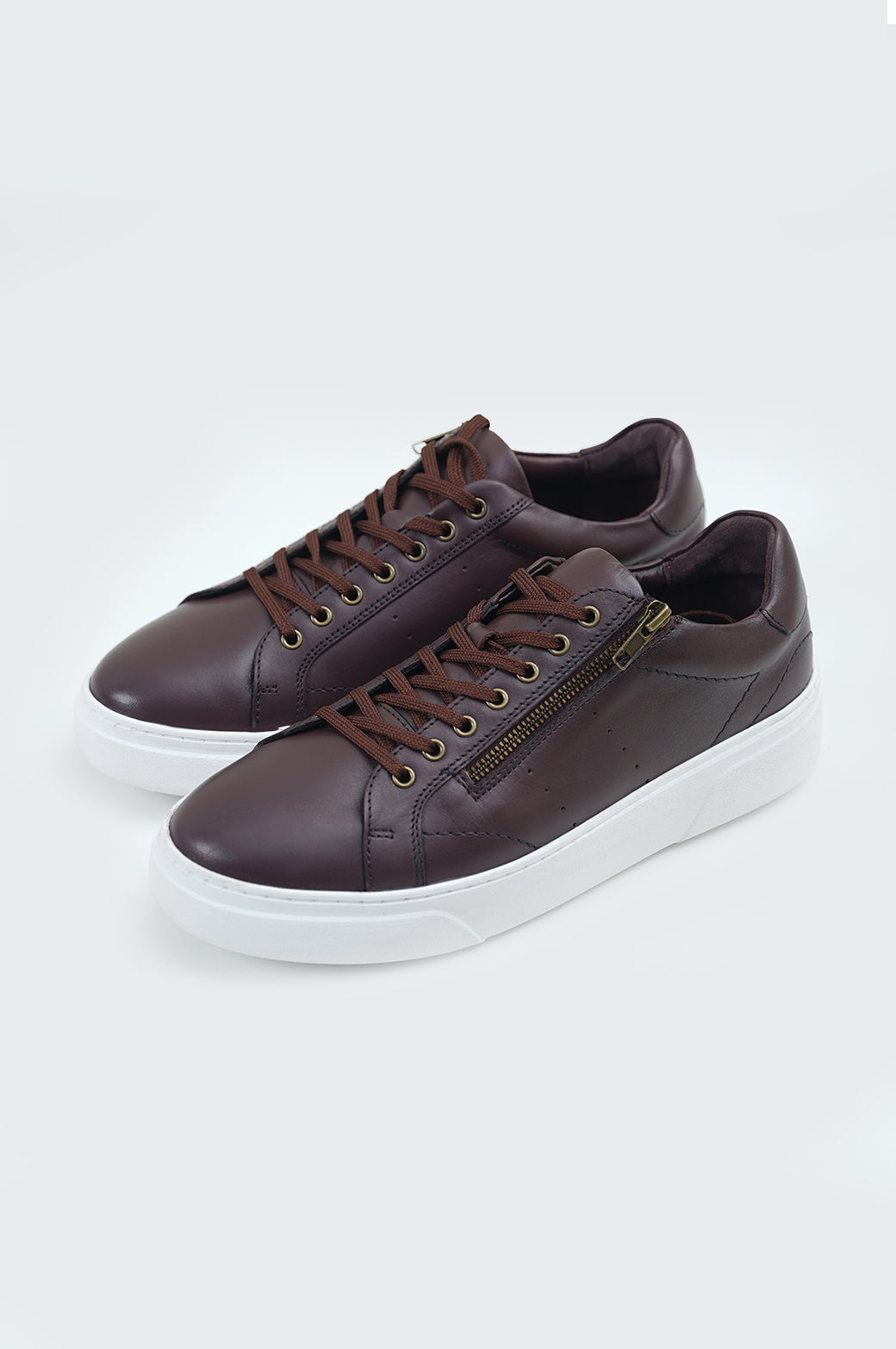 BURGANDY PLATFORM SNEAKERS