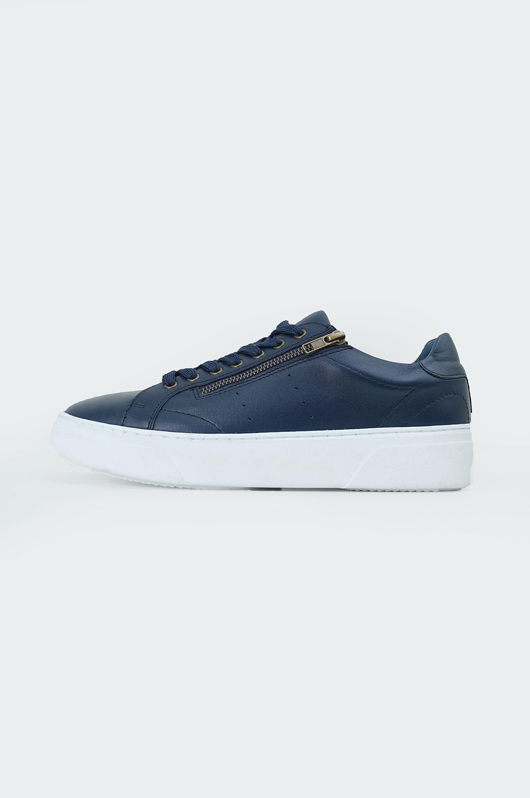 NAVY PLATFORM SNEAKERS