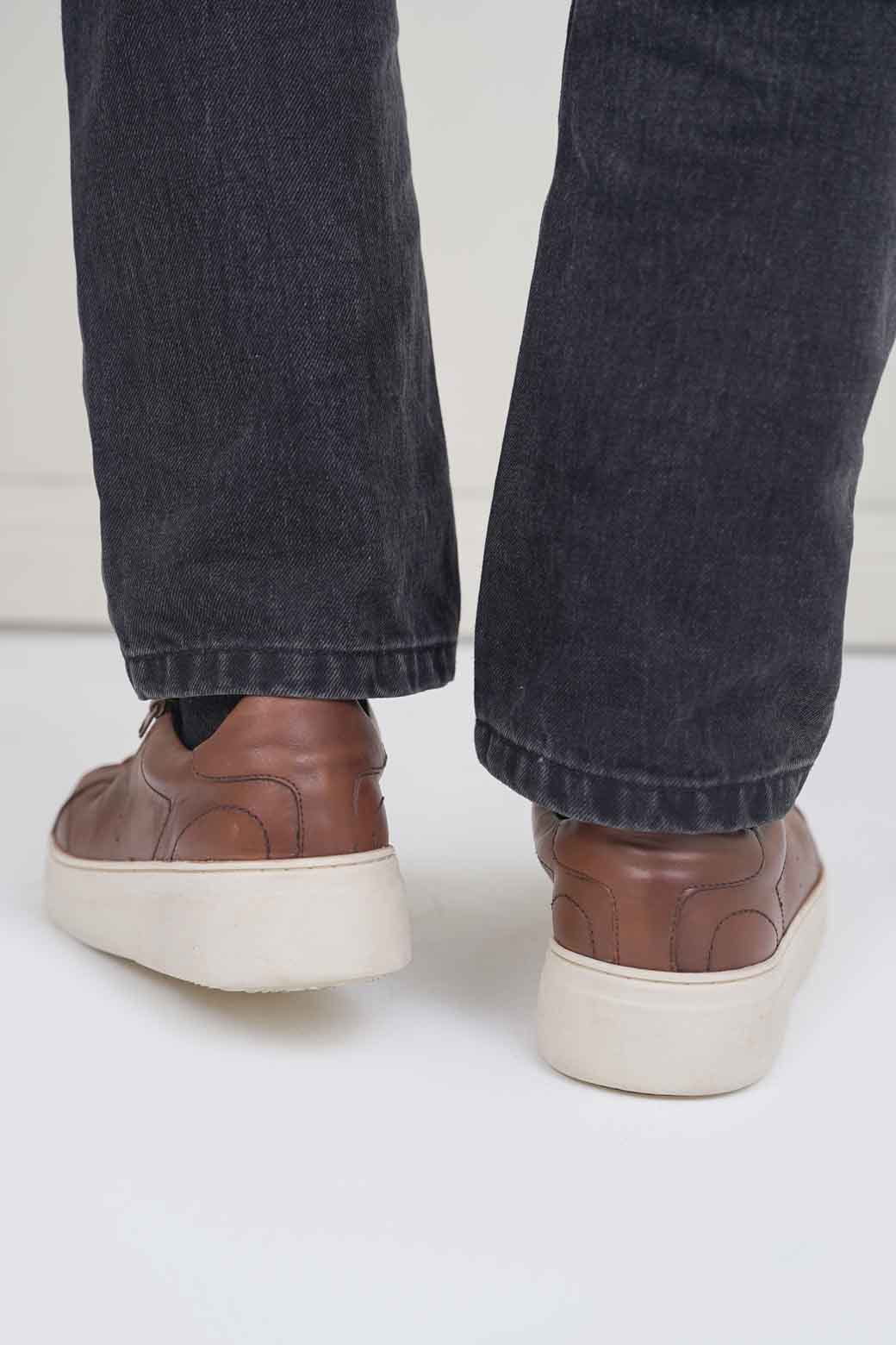 TAN PLATFORM SNEAKERS