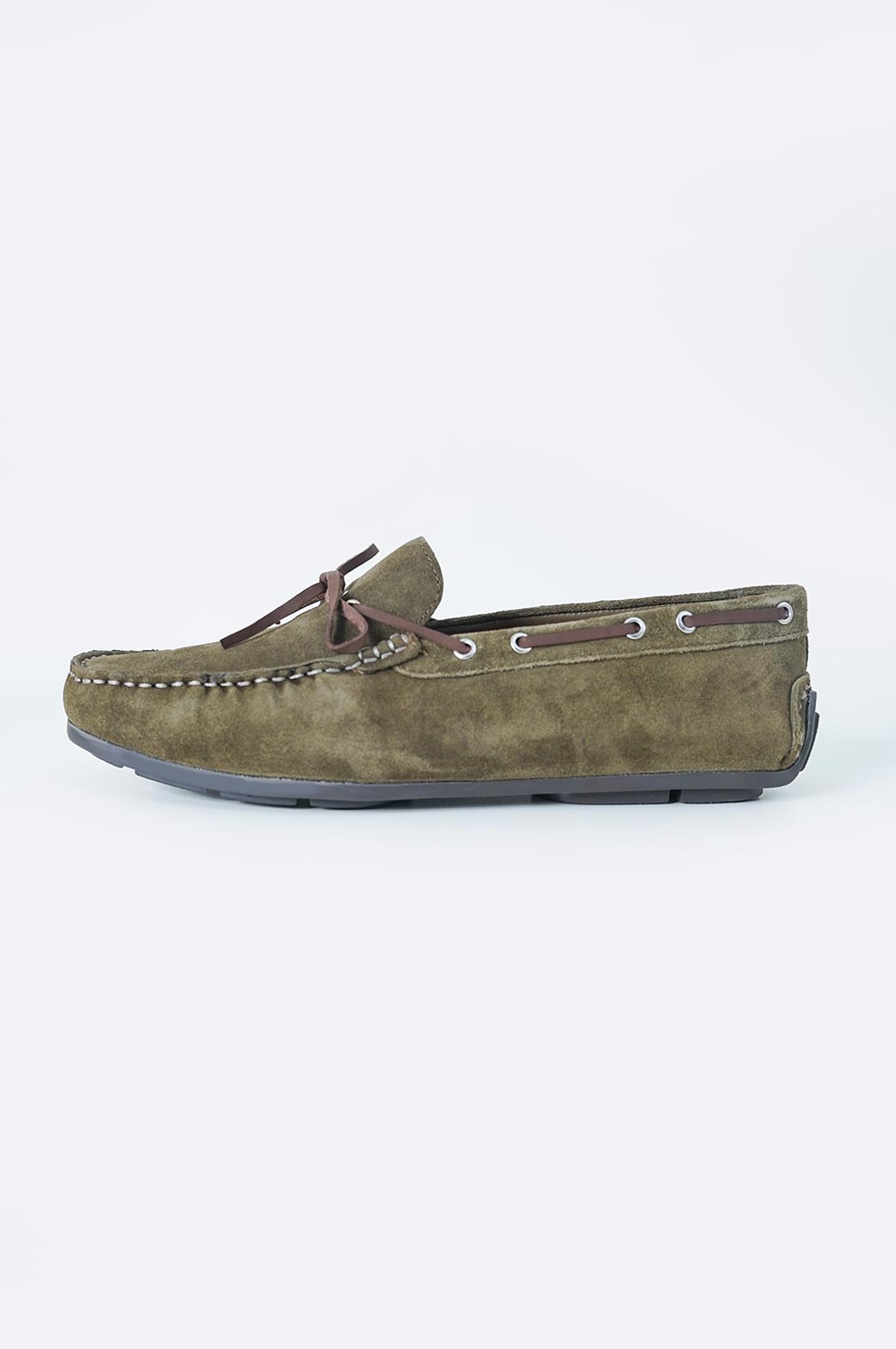 OLIVE CLASSIC LEATHER MOCCASINS