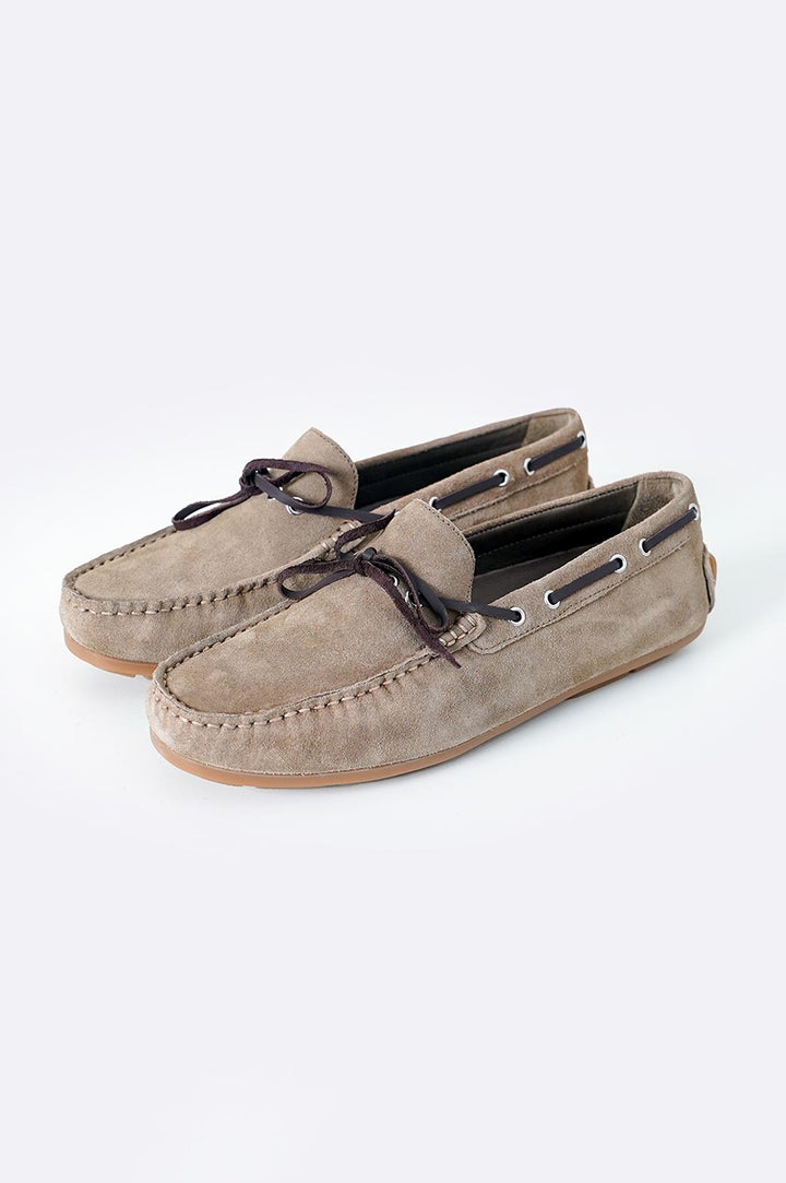 TAUPE CLASSIC LEATHER MOCCASINS