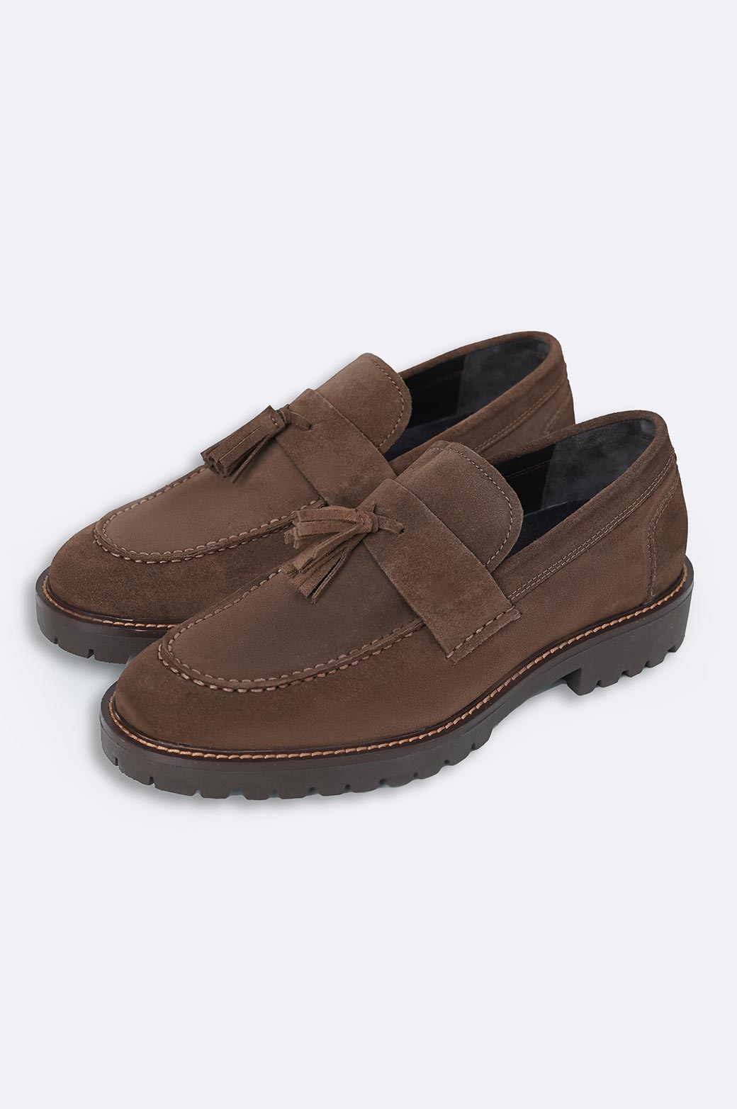 COFFEE TASSEL LOAFERS
