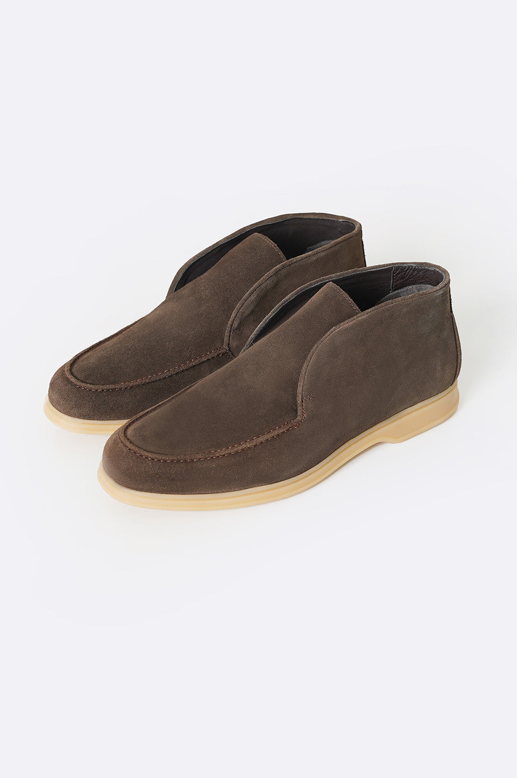 RUST HIGH-TOP LEATHER LOAFERS
