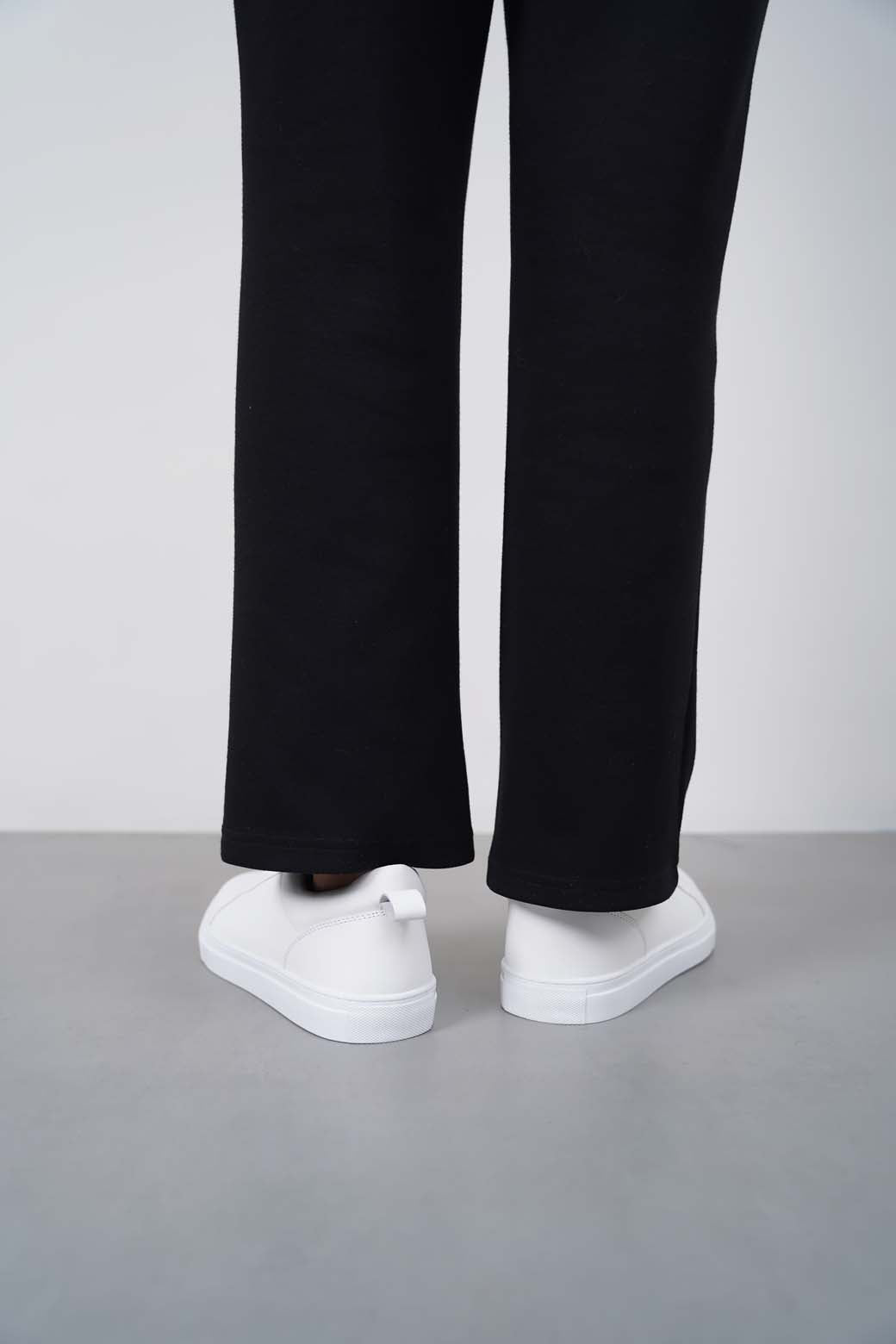 WHITE SLIP-ON LEATHER SNEAKERS