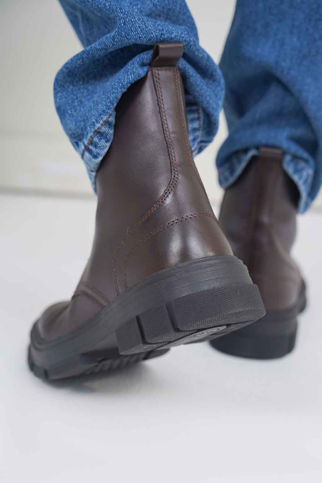 BROWN COMBAT LEATHER BOOTS