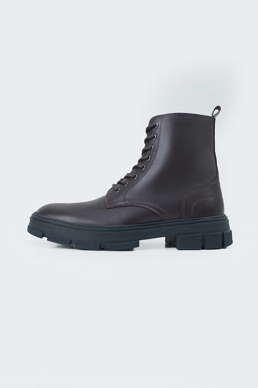 BROWN COMBAT LEATHER BOOTS