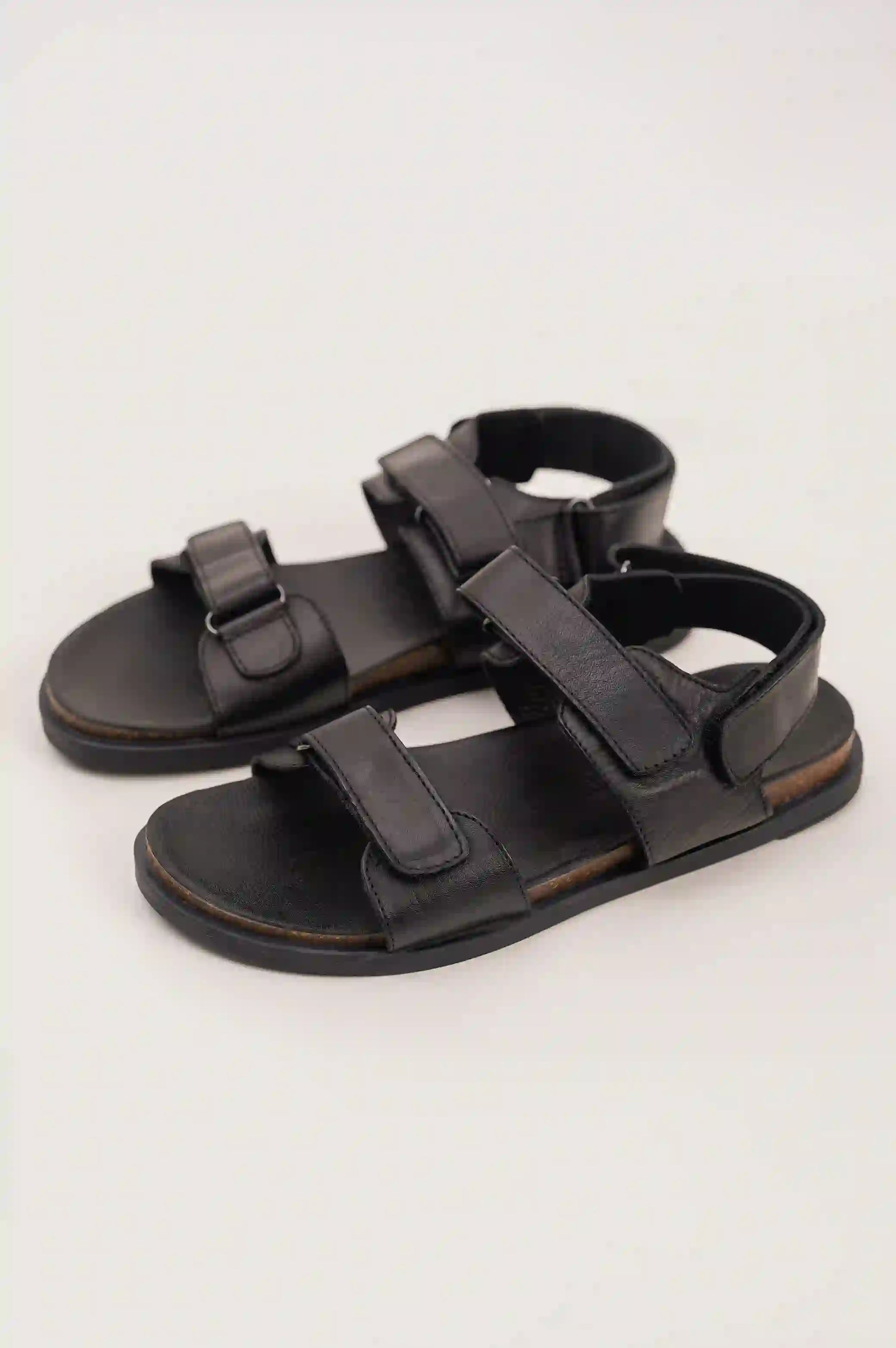 BLACK CASUAL SANDALS