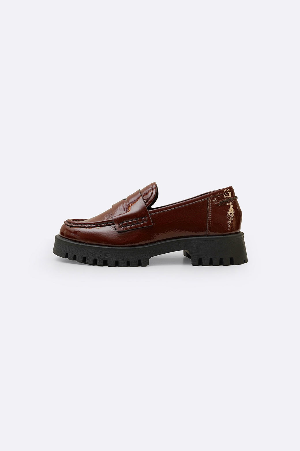 RED PATENT LEATHER LOAFERS