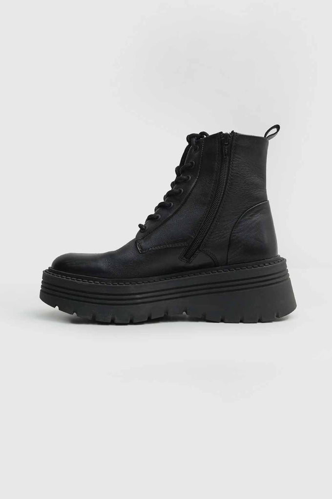 Patent leather combat outlet boots