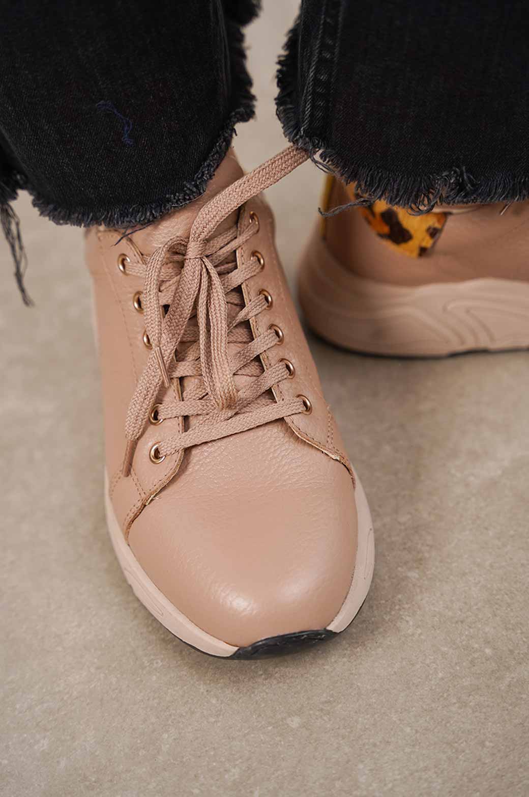 NUDE JUNGLE LEATHER SNEAKER