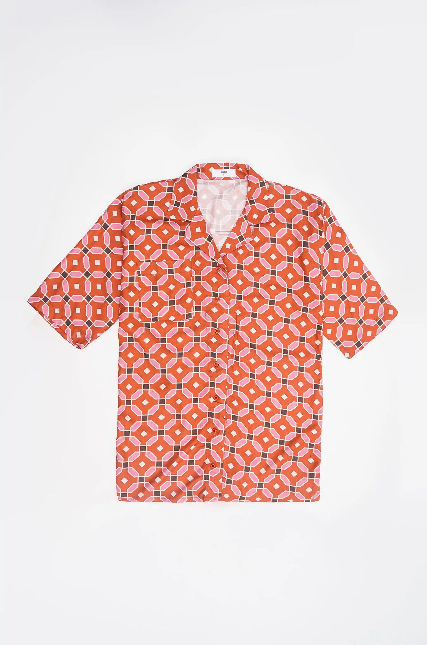 Women Printed Rust Color Shirt