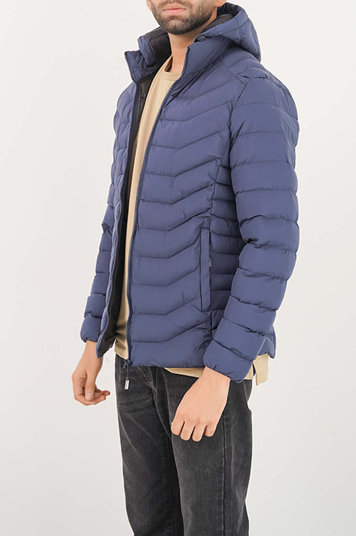 NAVY CHEVRON PUFFER