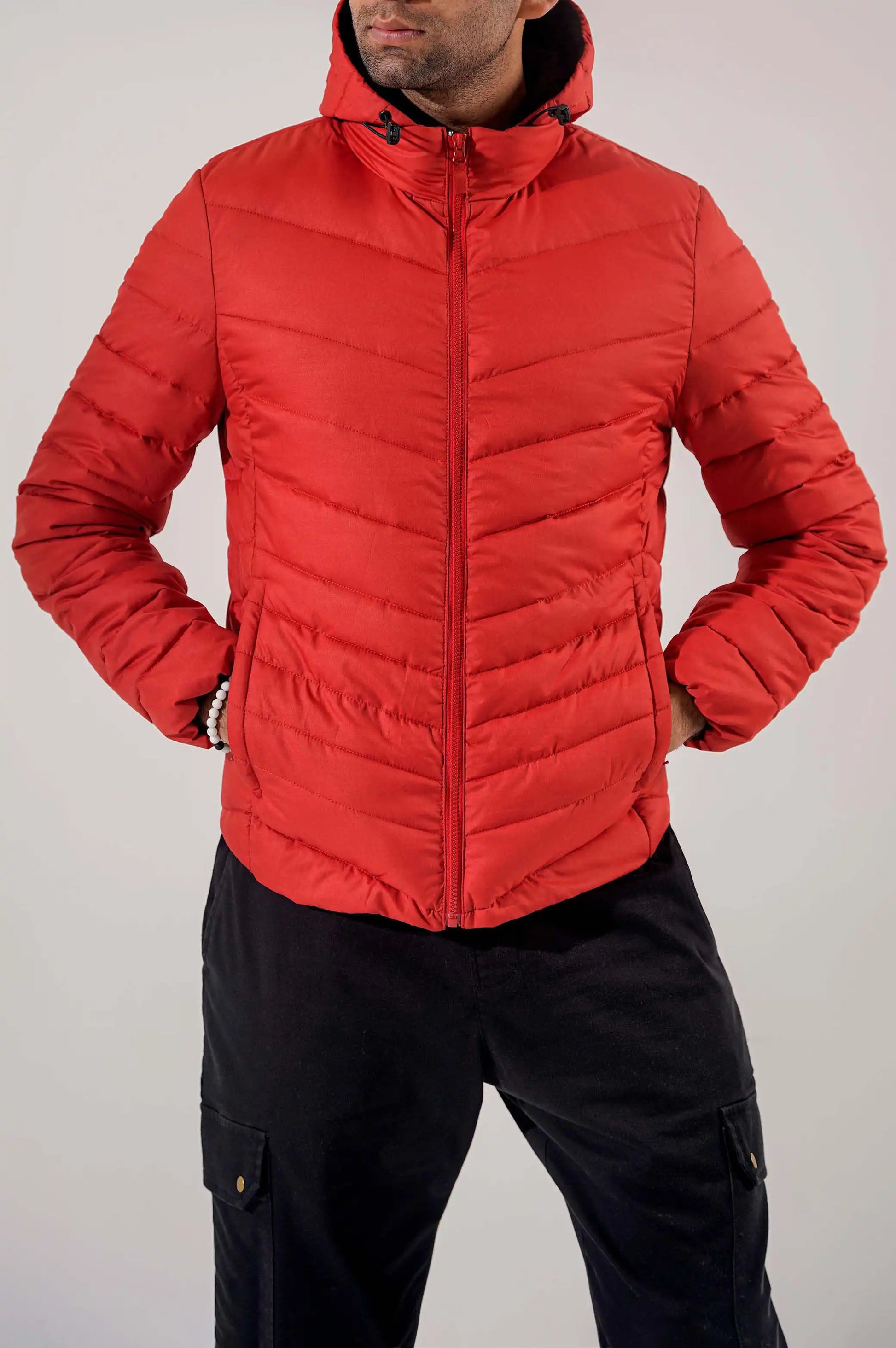 BASIC PUFFER HOODED JACKET - PUFFER JACKETS