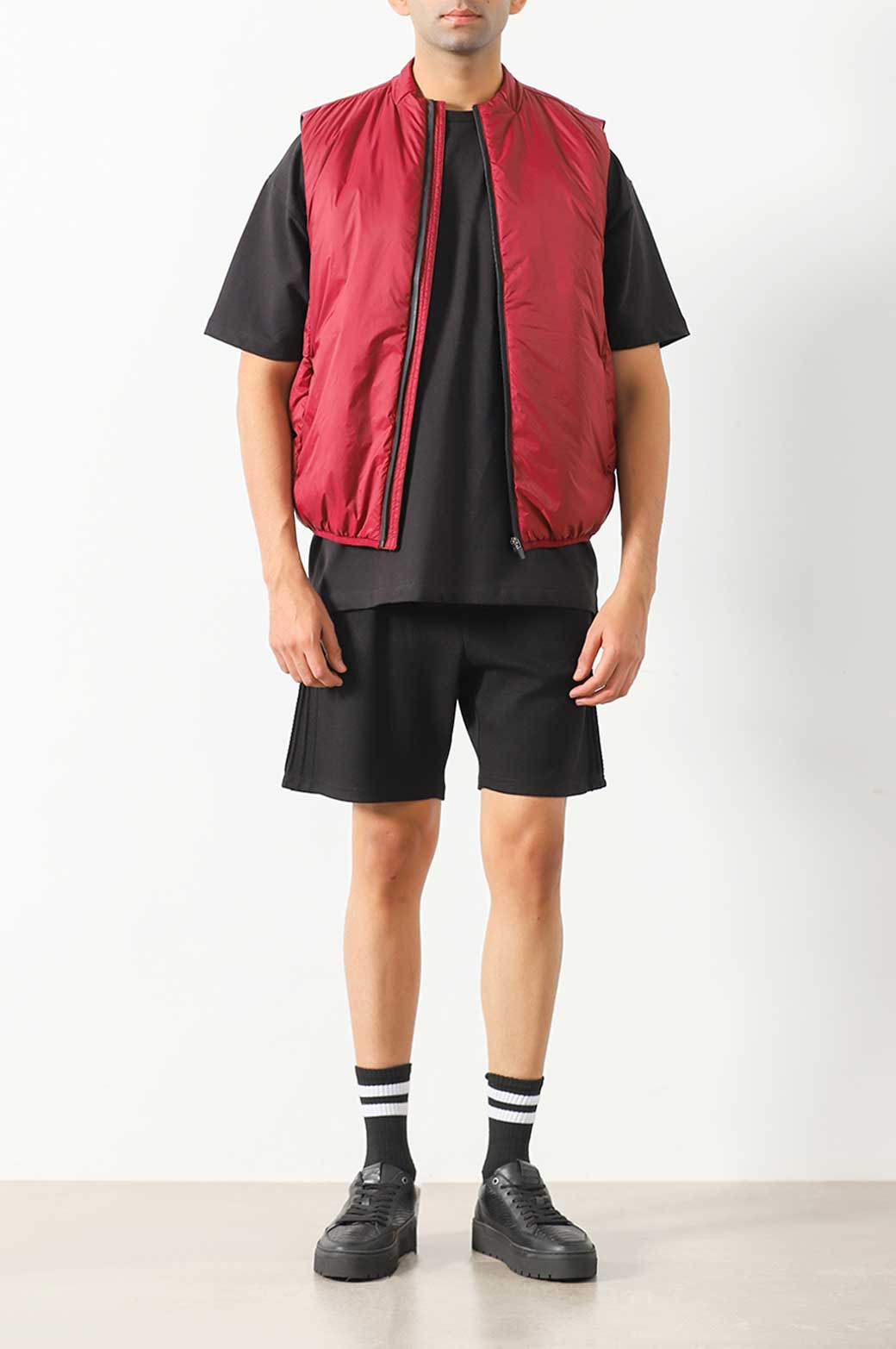 BURGUNDY LIGHTWEIGHT QUILTED GILET