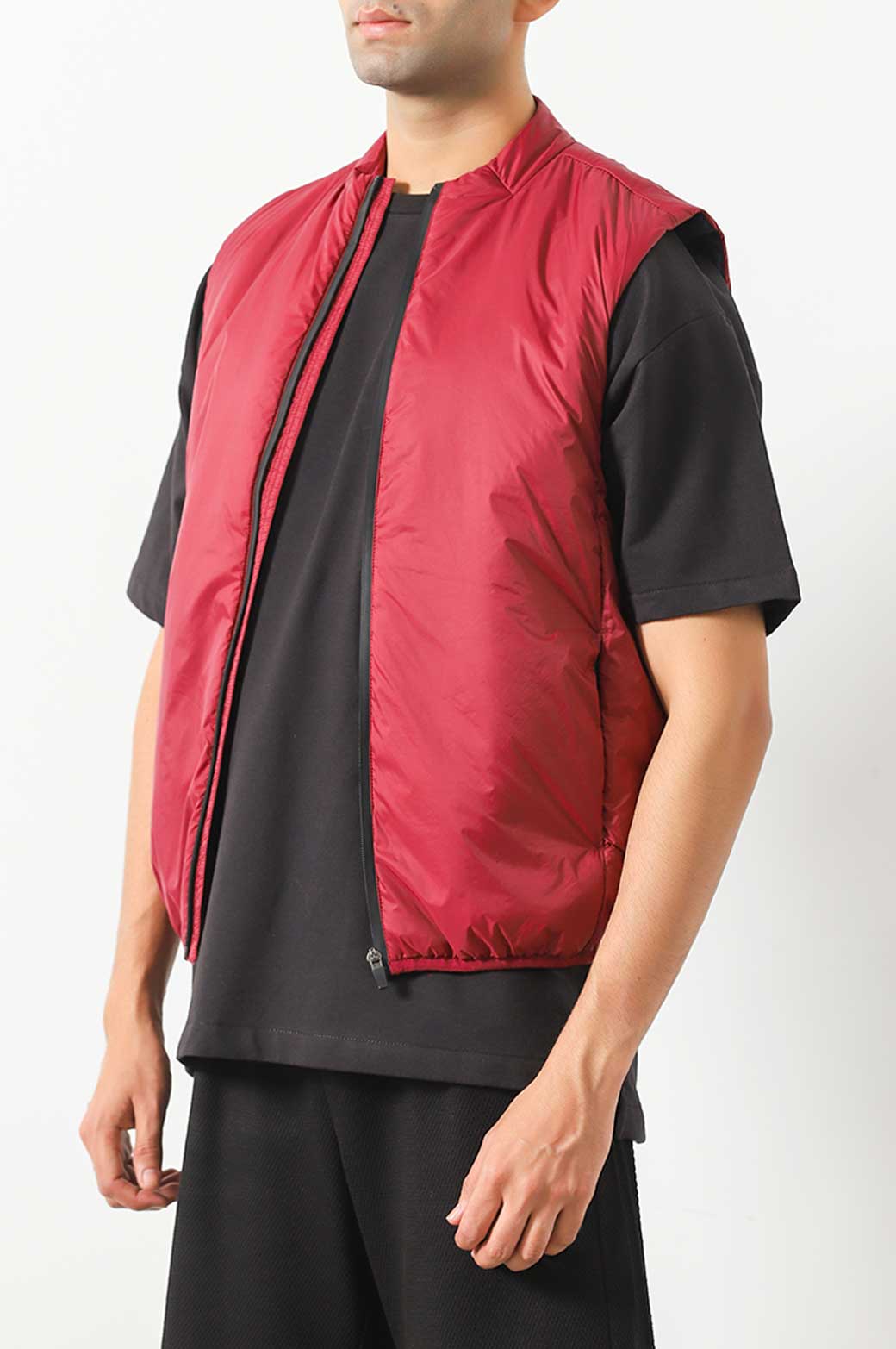 BURGUNDY LIGHTWEIGHT QUILTED GILET