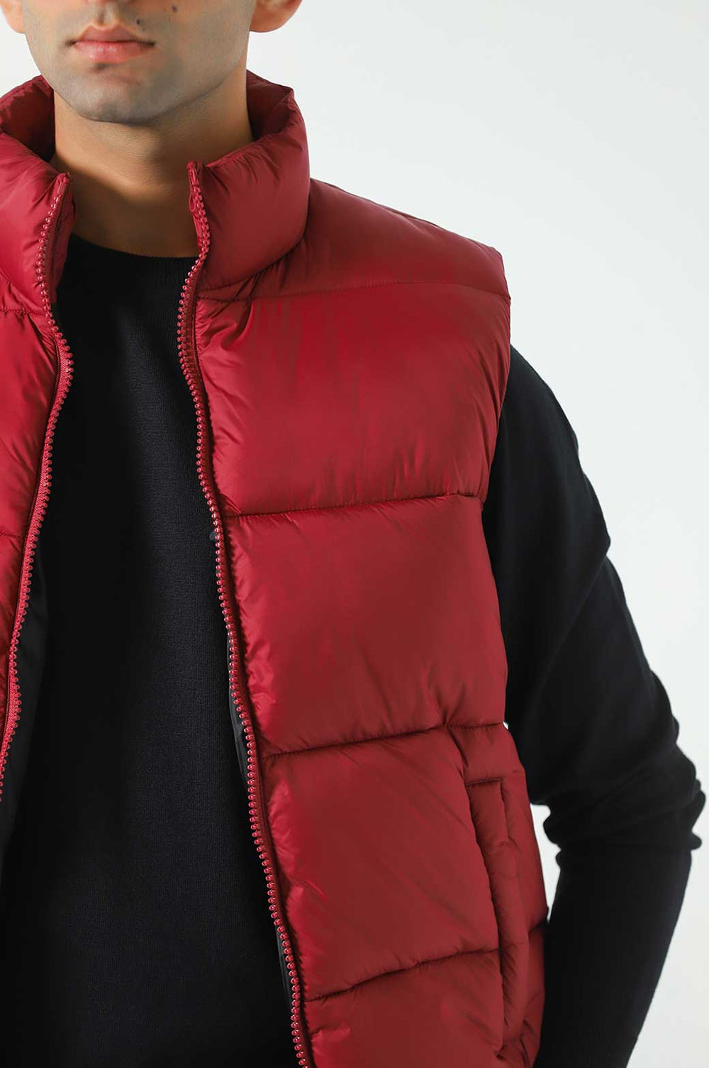 BURGUNDY PUFFER GILET