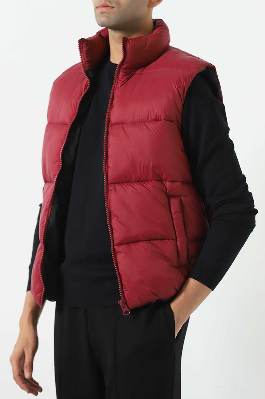 BURGUNDY PUFFER GILET