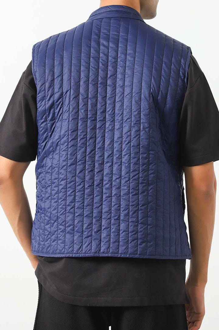 NAVY LIGHTWEIGHT QUILTED GILET