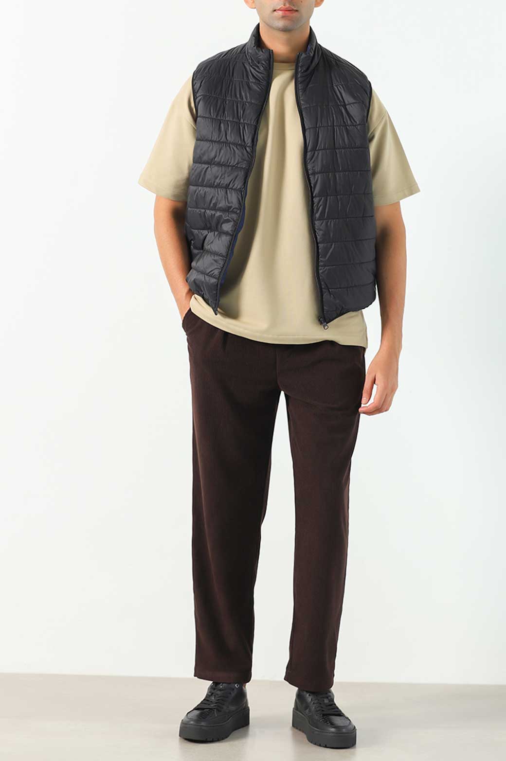NAVY LIGHTWEIGHT REVERSIBLE GILET