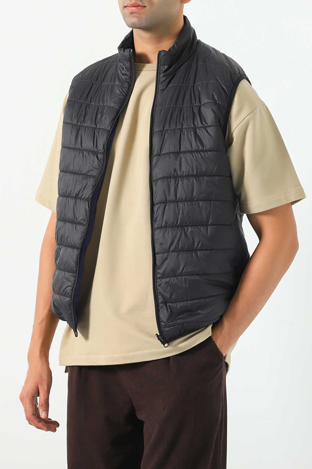 NAVY LIGHTWEIGHT REVERSIBLE GILET