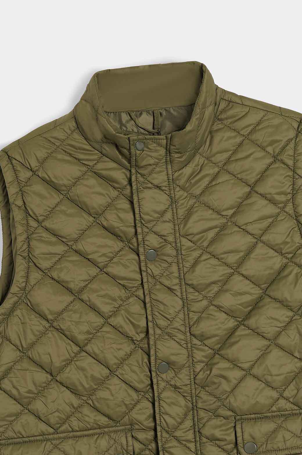 BLACK LIGHTWEIGHT QUILTED GILET