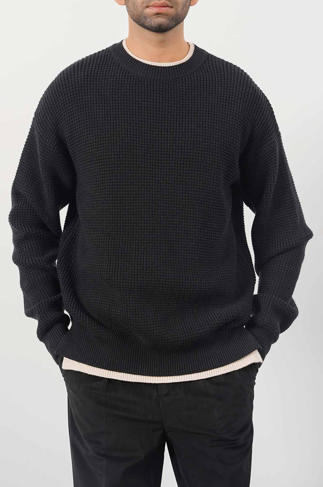BLACK CONTRAST JUMPER