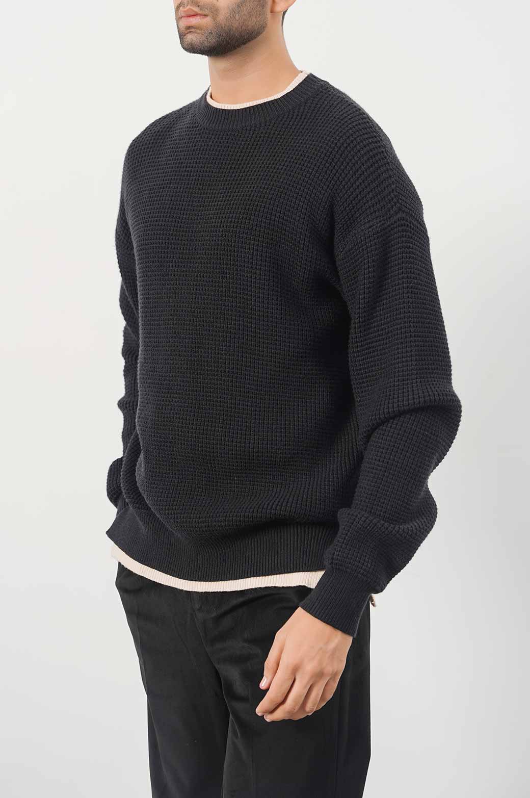 BLACK CONTRAST JUMPER
