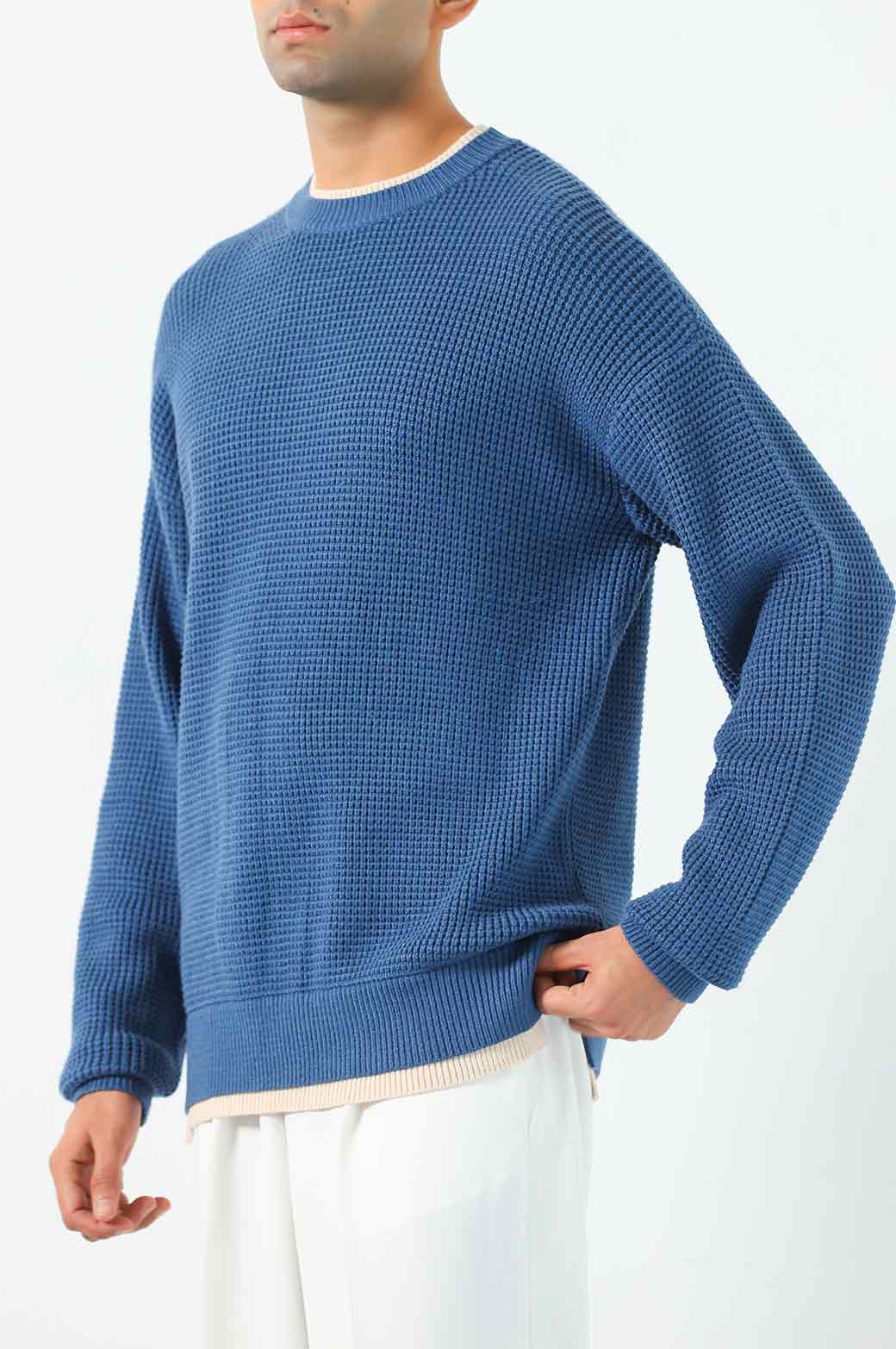 BLUE CONTRAST JUMPER