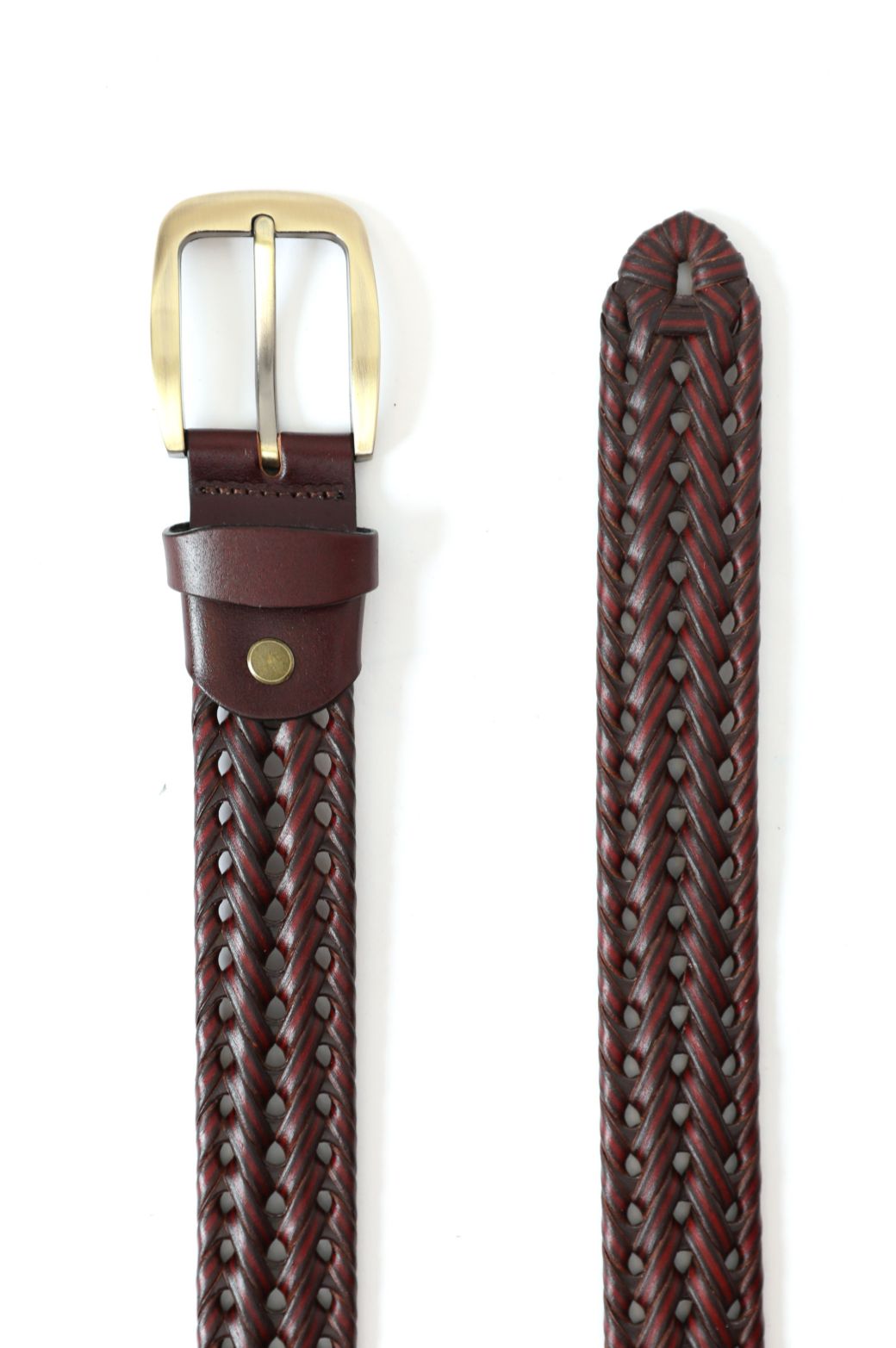MAROON TAN TWO TONE BELT
