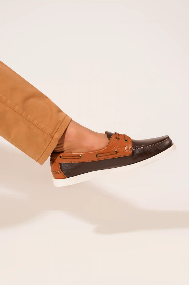 Brown Man Boat Shoes