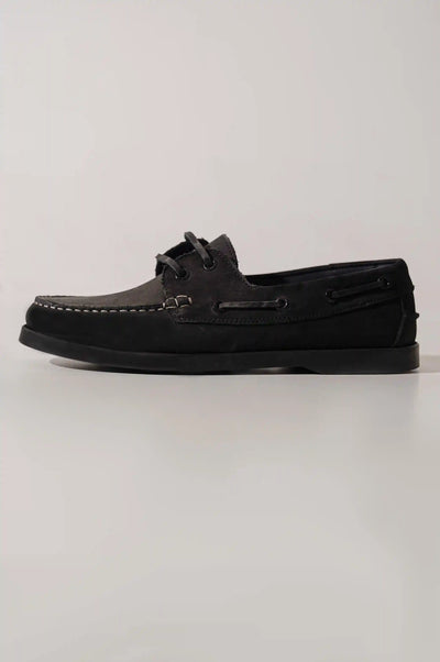 Black Man Suede Boat Shoes