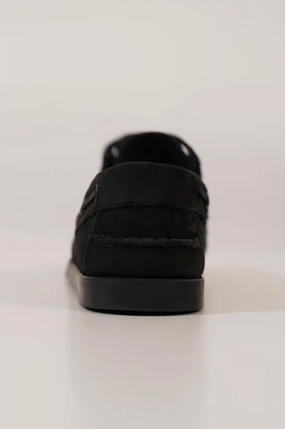Black Man Suede Boat Shoes