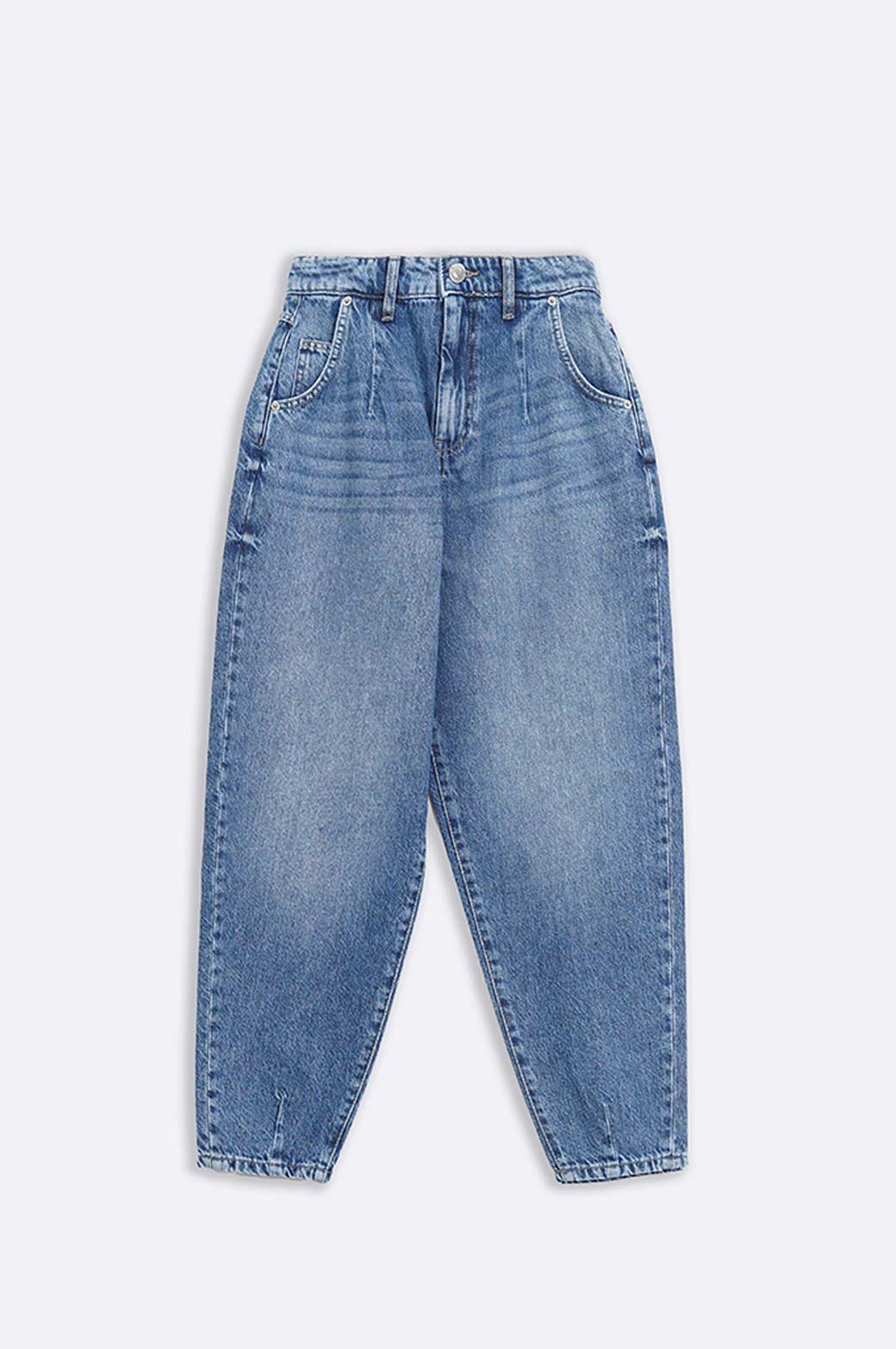 BLUE BARREL FIT JEANS