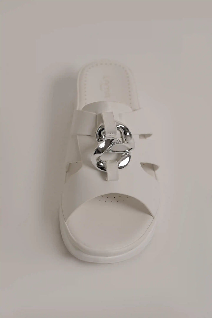 WHITE CHAIN MAMA SLIDE