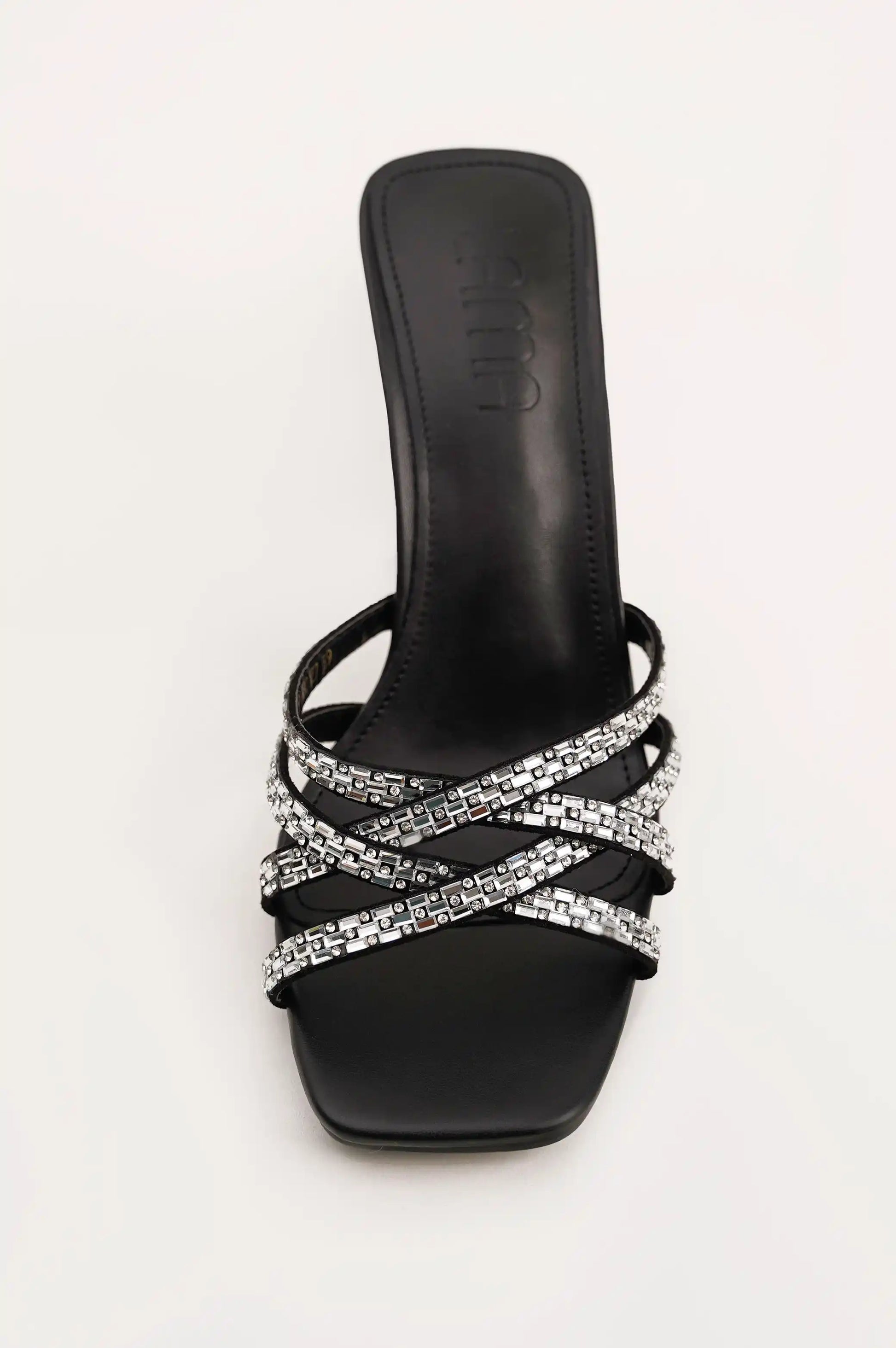 BLACK CRISS-CROSS HEELS
