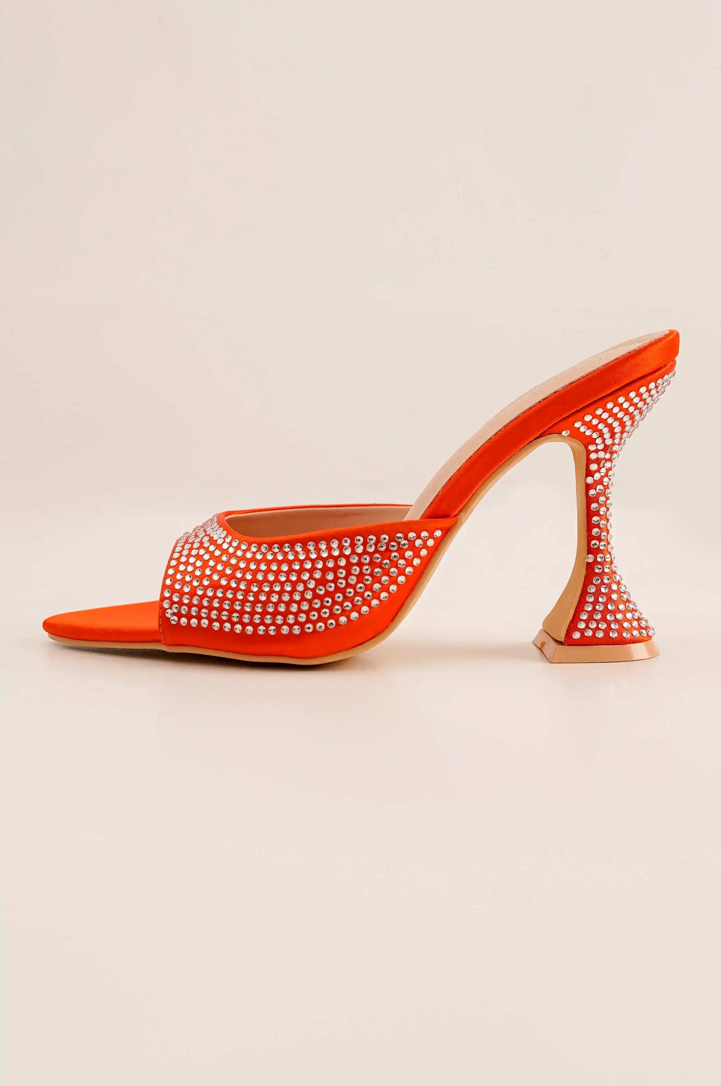 RUST RHINESTONE HEELS