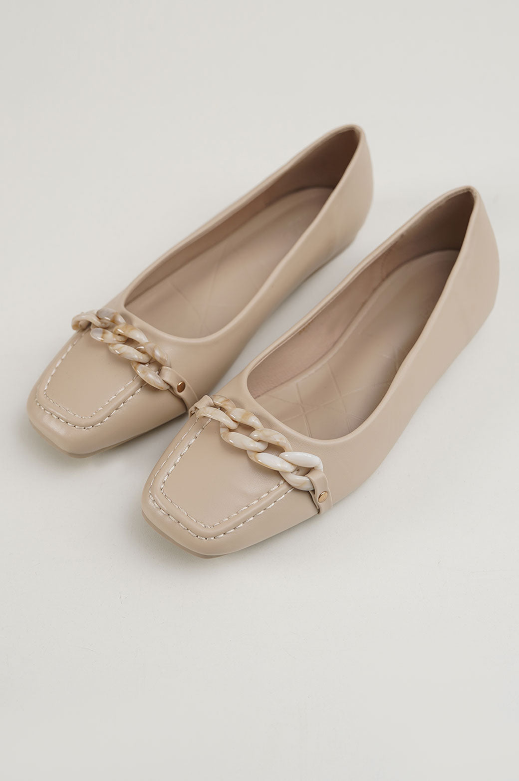 BEIGE AUDRI FLATS