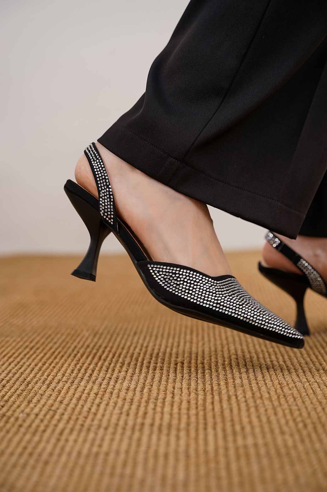 BLACK CRYSTAL PARTY HEEL