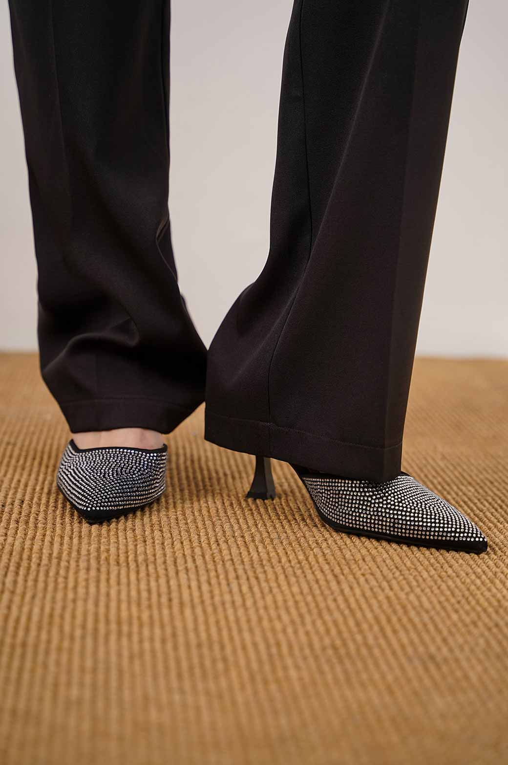 BLACK CRYSTAL PARTY HEEL