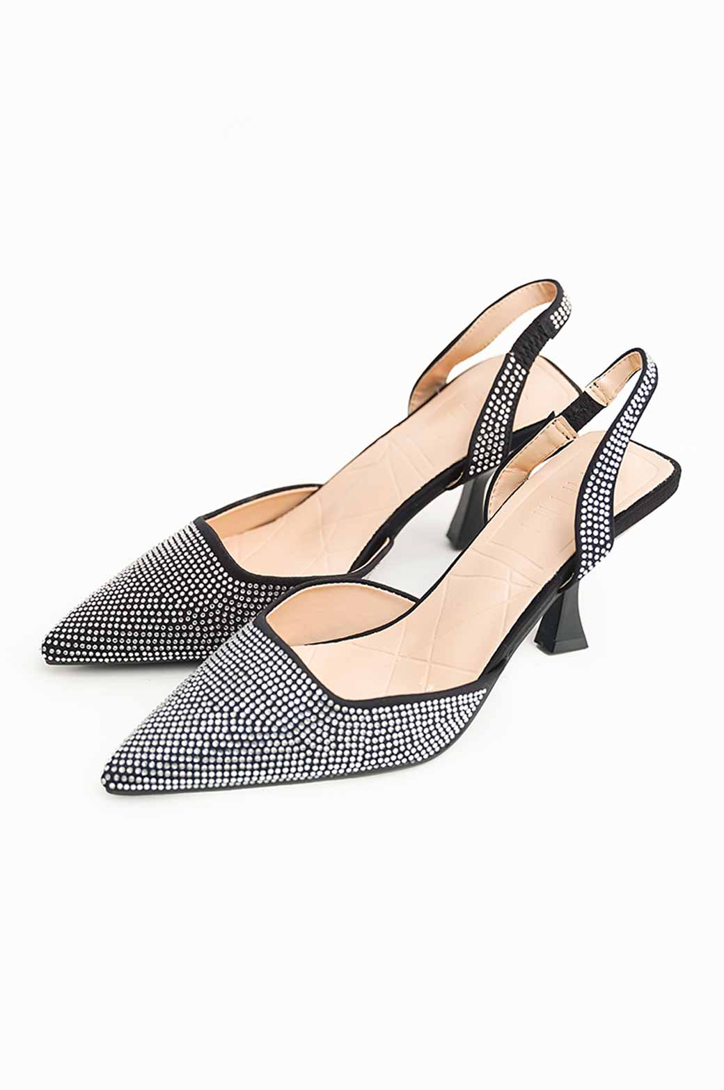 BLACK CRYSTAL PARTY HEEL